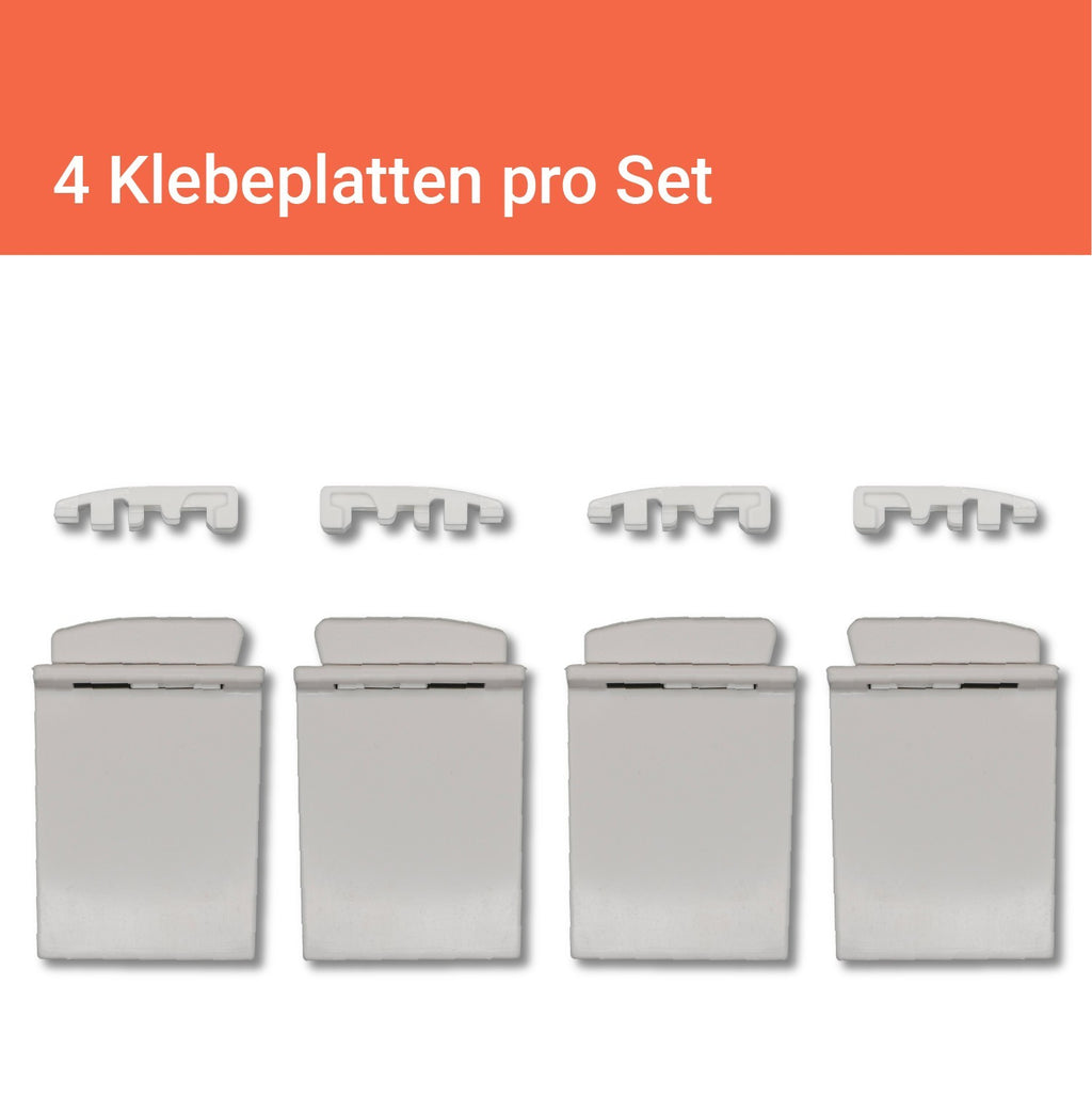 Premium Plissee Klebehalter schmale Glasleisten 4-12mm PVC Montage ohne Bohren