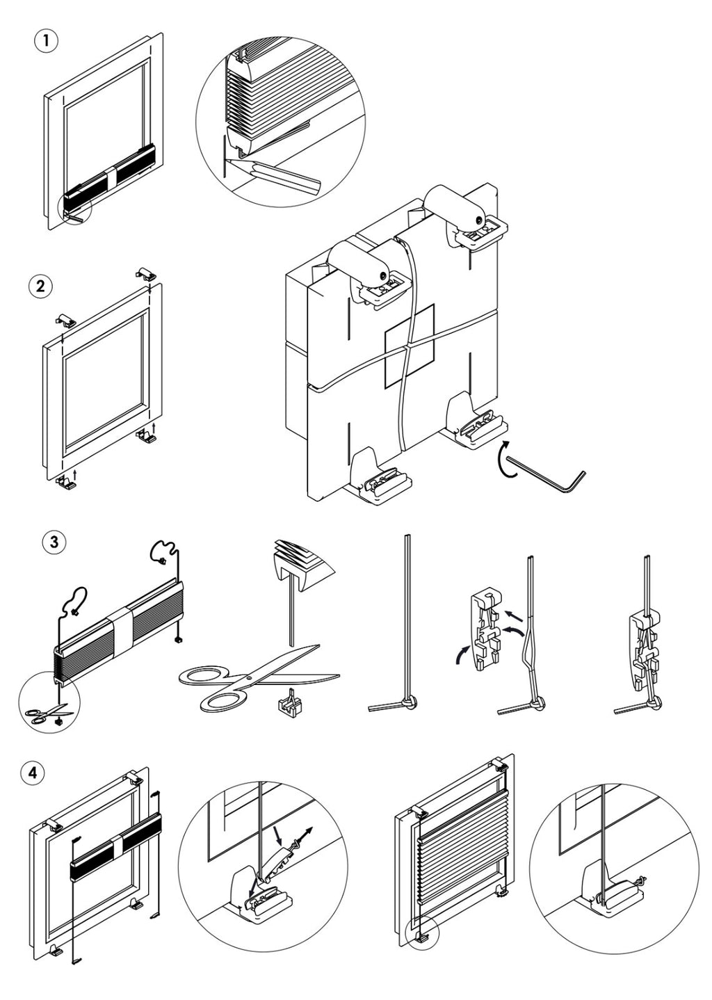 Premium Universal Klemmträger Plissee PVC-Fenster ohne Bohren Klemm-Montage