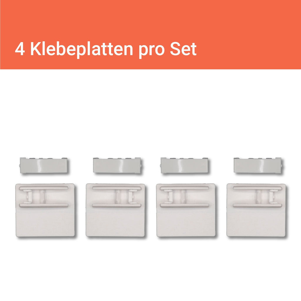 Premium Gelenk-Klebeplatte Plissee für PVC-Glasleiste  min. 13mm