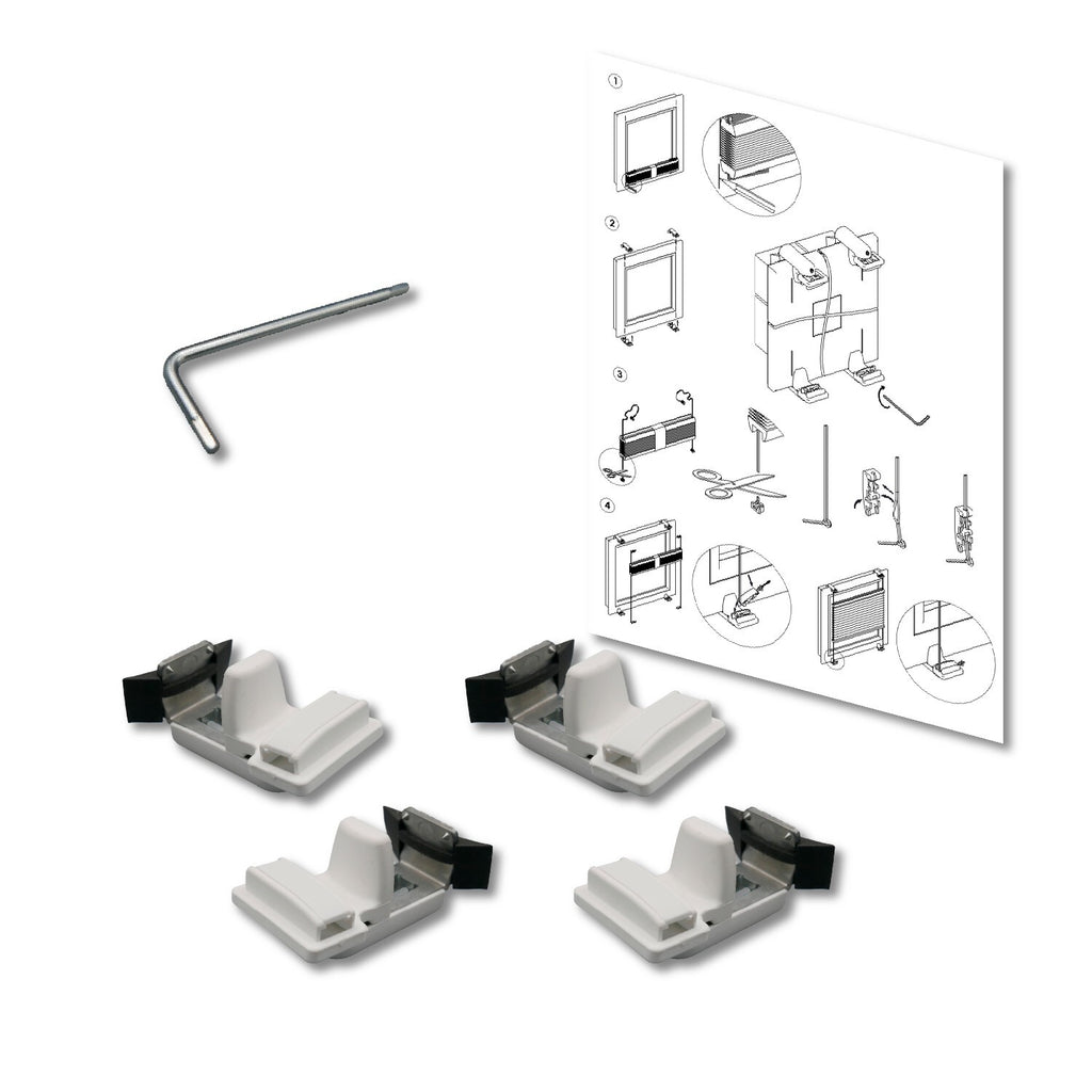 Premium Universal Klemmträger Plissee PVC-Fenster ohne Bohren Klemm-Montage